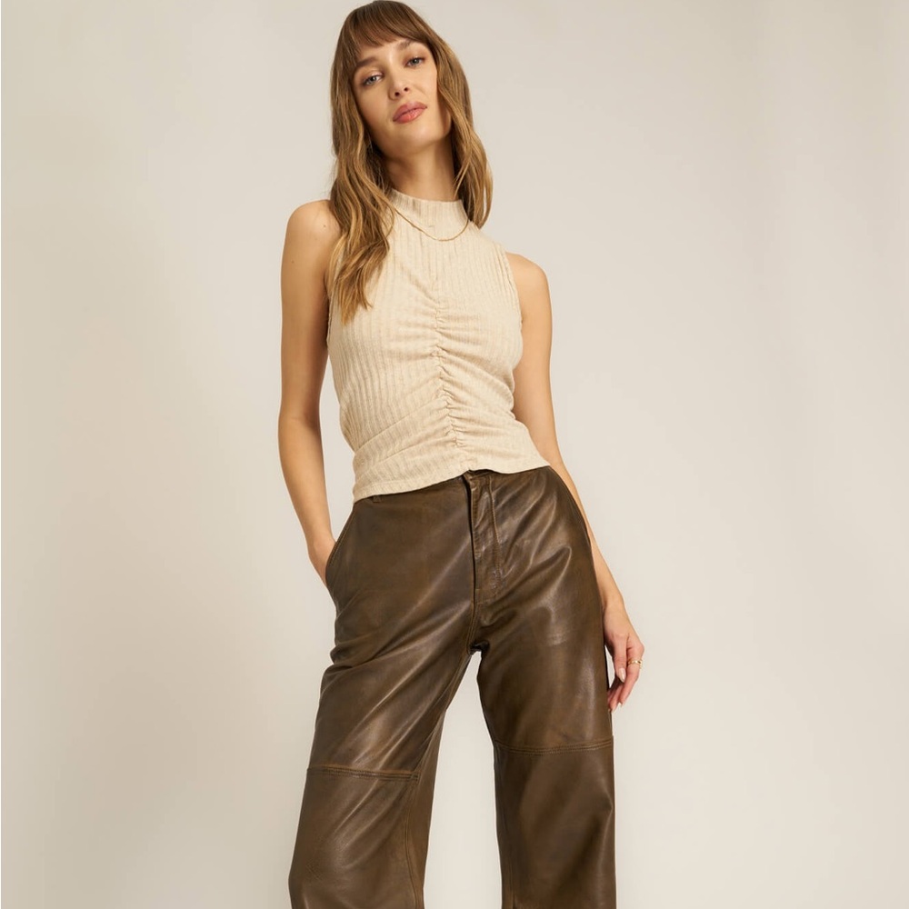Project Social T Ruched Front Sweater Rib Tank